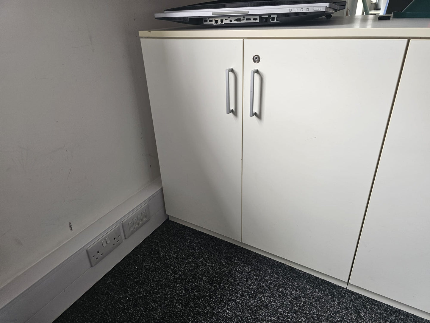 White Office Cupboard Storage Unit