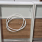 Used Second hand White and Wood Office Reception Desk with countertop H:117cm D:80cm W:240cm