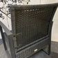 Grey Rattan Patio Two Chair Set