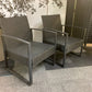 Grey Rattan Patio Two Chair Set