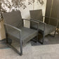 Grey Rattan Patio Two Chair Set