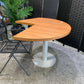 Modern wood finish breakout table 120cm diameter