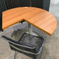 Modern wood finish breakout table 120cm diameter