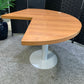 Modern wood finish breakout table 120cm diameter