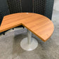 Modern wood finish breakout table 120cm diameter