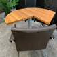 Modern wood finish breakout table 120cm diameter