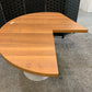 Modern wood finish breakout table 120cm diameter