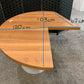 Modern wood finish breakout table 120cm diameter