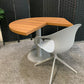 Modern wood finish breakout table 120cm diameter