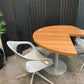 Modern wood finish breakout table 120cm diameter