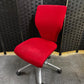 Red Swivel Office Chair by Orangebox on castors - no arms