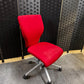 Red Swivel Office Chair by Orangebox on castors - no arms