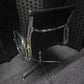 Black leatherette Swivel Meeting Chair- Ribbed Auto-Return Swivel Chair