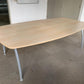 Used Office Meeting table 6 seater maple finish conference, 160cm x 100cm