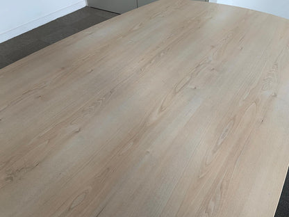 Used Office Meeting table 8 seater maple finish conference, 240cm x 100cm