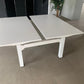 White 2 seater office electric sit stand desk, height adjustable, 2 pod Table
