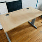 Brown Small Office Desk, Small Computer Workstation 1200mm table with cable ports