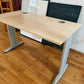 Brown Small Office Desk, Small Computer Workstation 1200mm table with cable ports