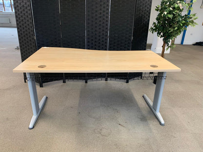 Pre-owned Beech Curved Wave Desks 140cm x 100cm x 80cm