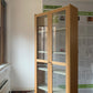 Glass Cabinet Display Case, Wood finish Tall Bookshelf H=210cm W=76cm D=29cm, 27cm