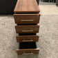 Used Walnut 4- drawer Pedestal H 73cm x W 40cm x D 60cm