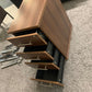 Used Walnut 4- drawer Pedestal H 73cm x W 40cm x D 60cm