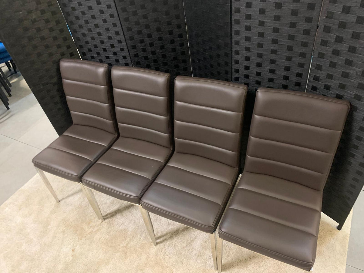 Pre-Owned Faux Leather Dining Chairs (Set of 4)