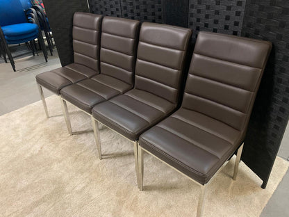 Pre-Owned Faux Leather Dining Chairs (Set of 4)