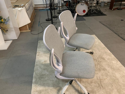Set of 2 Secondhand Grey Swivel Chair adjustable
