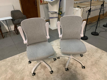 Set of 2 Secondhand Grey Swivel Chair adjustable