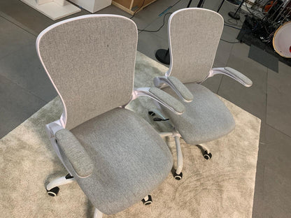 Set of 2 Secondhand Grey Swivel Chair adjustable