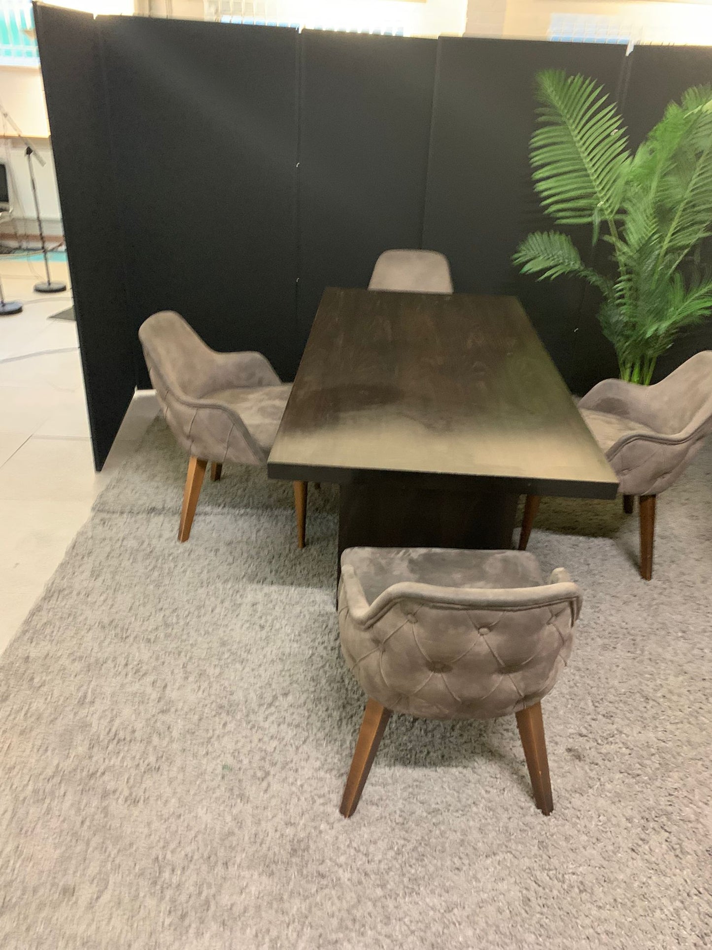 Used Dark wood Boardroom Meeting Conference Table 180cm x 90cm.  £229
