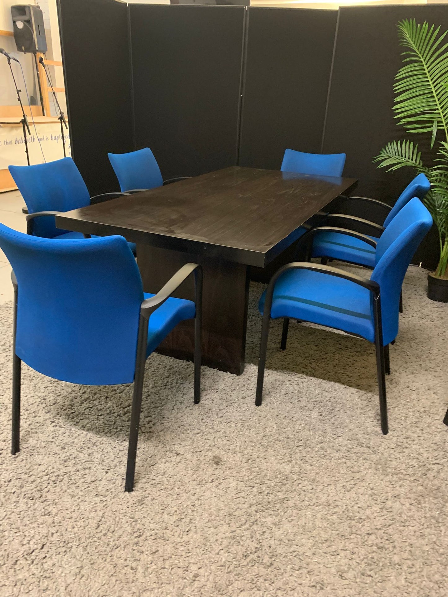 Used Dark wood Boardroom Meeting Conference Table 180cm x 90cm.  £229