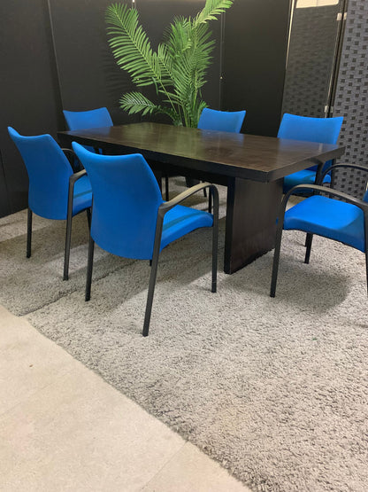 Used Dark wood Boardroom Meeting Conference Table 180cm x 90cm.  £229