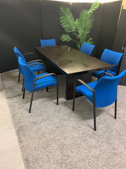 Used Dark wood Boardroom Meeting Conference Table 180cm x 90cm.  £229
