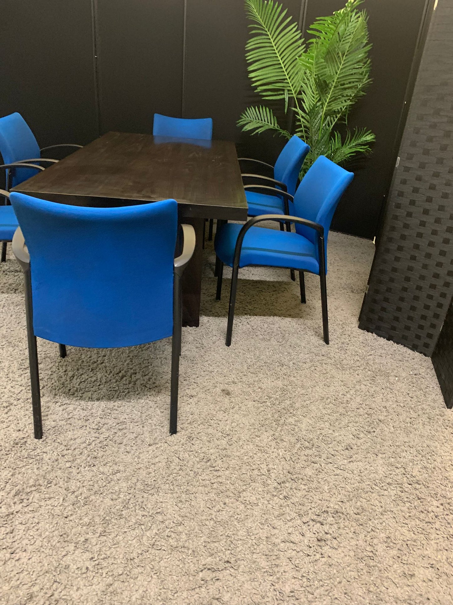 Used Dark wood Boardroom Meeting Conference Table 180cm x 90cm.  £229