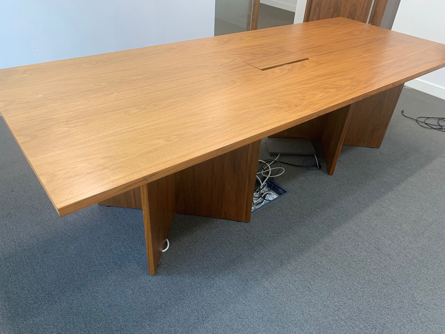 Used boardroom office conference meeting Wood finish table desk 250cm x 120cm