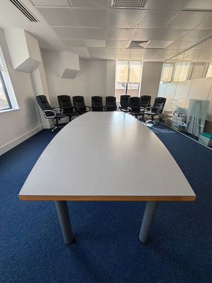 Used Large Speckled Grey Boardroom Office Meeting Conference Table 300cm x 120cm.  £690