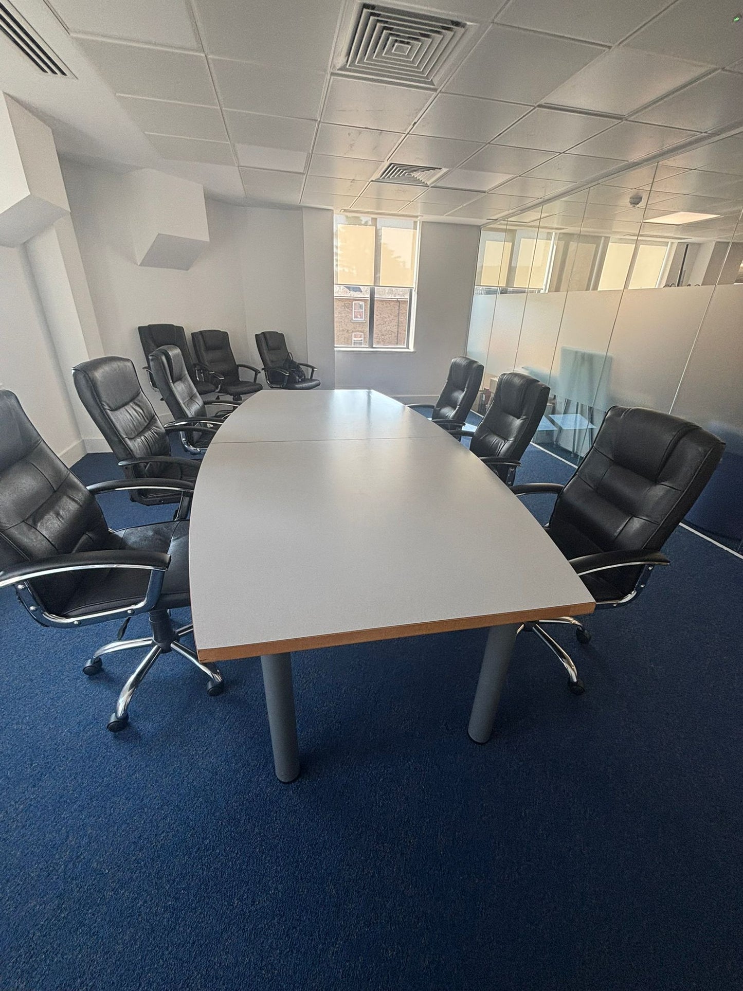 Used Large Speckled Grey Boardroom Office Meeting Conference Table 300cm x 120cm.  £690