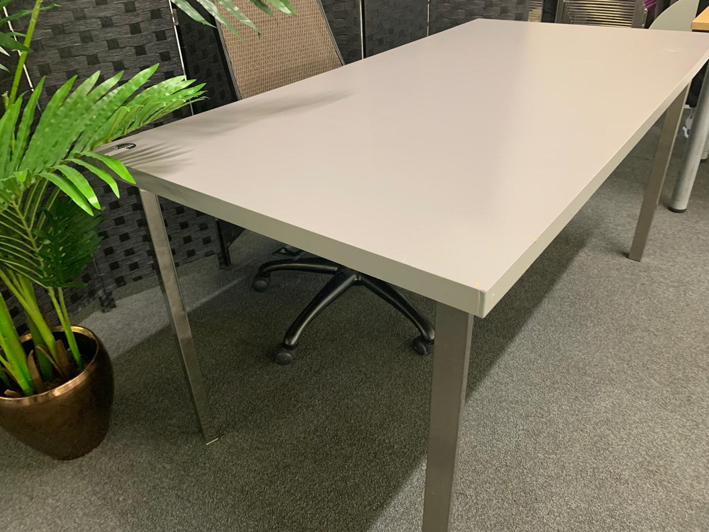 Secondhand Ikea Linnmon desks Grey chrome legs 160cm x 80cm