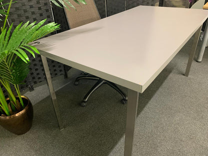 Secondhand Ikea Linnmon desks Grey chrome legs 160cm x 80cm