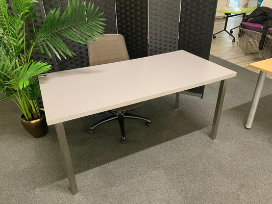 Secondhand Ikea Linnmon desks Grey chrome legs 160cm x 80cm