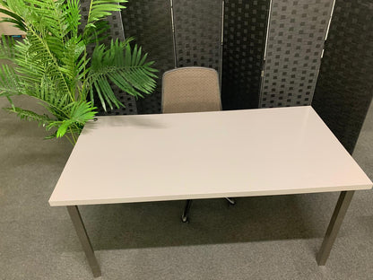Secondhand Ikea Linnmon desks Grey chrome legs 160cm x 80cm