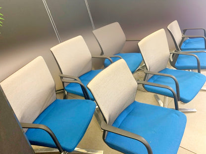 Used Orangebox Workday WD-CFA Meeting chair Blue Grey