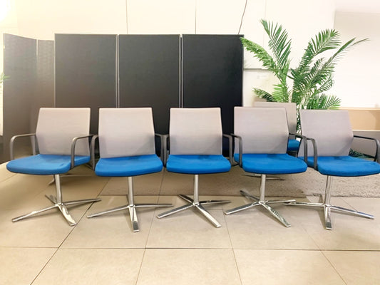 Used Orangebox Workday WD-CFA Meeting chair Blue Grey