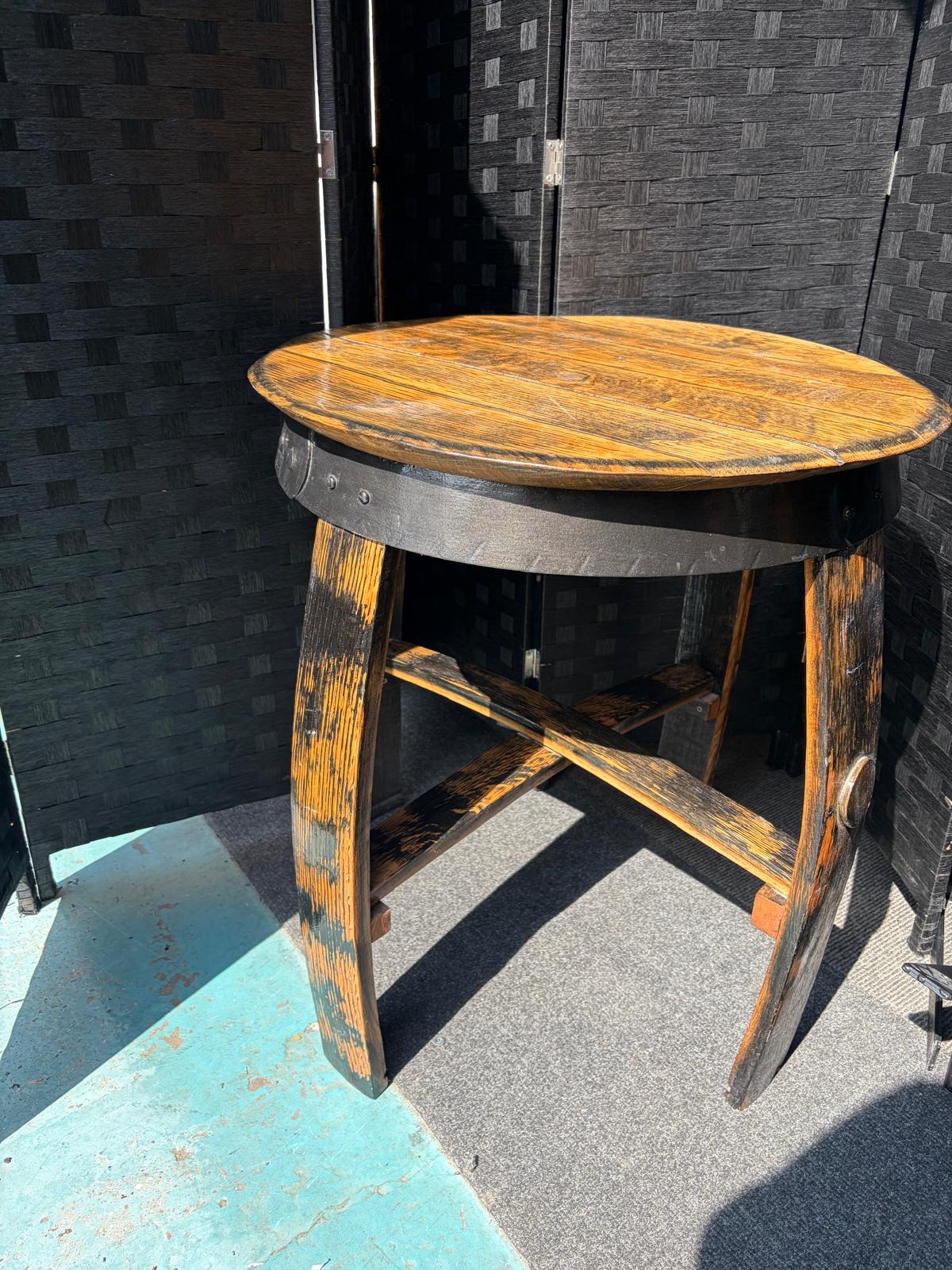 Second hand Rustic Barrel Table