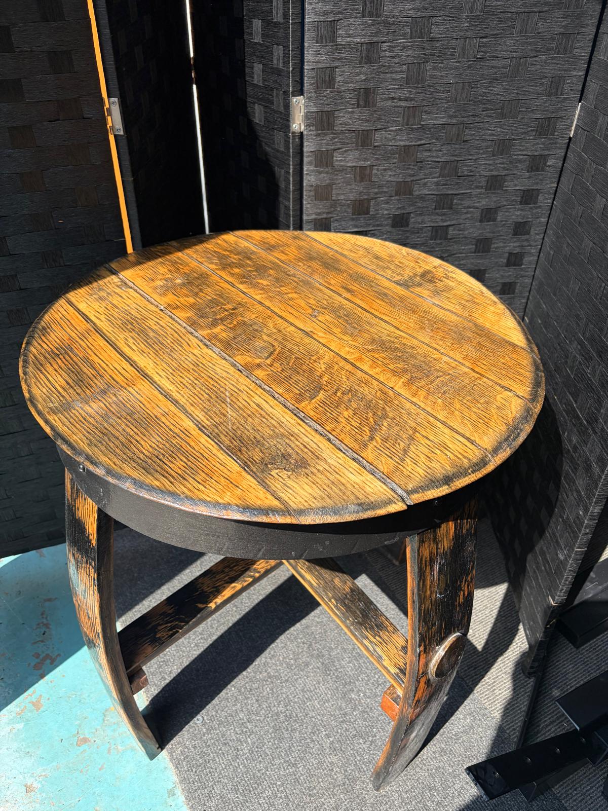 Second hand Rustic Barrel Table