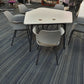 Modern Meeting Table, Folding White Table  130cm W x 140cm D x 73cm H