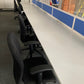 White 10-seater office bench desk 600cm x 160cm