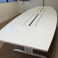 Used White Boardroom Conference Meeting Table W 350cm x D 120cm x 73cm H